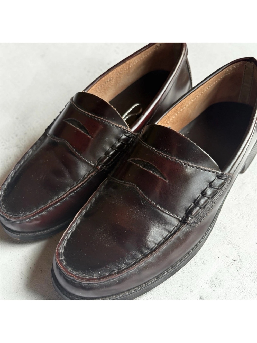 G H Bass Weejuns women’s Classic Leather Penny Loafers in Dark Brown